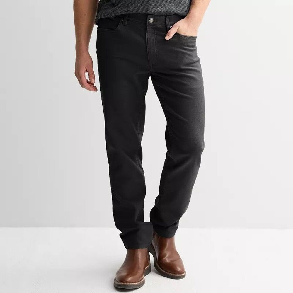 Sonoma All Day Comfort 5 Pocket Pants Mens 36x32 Black Straight NEW